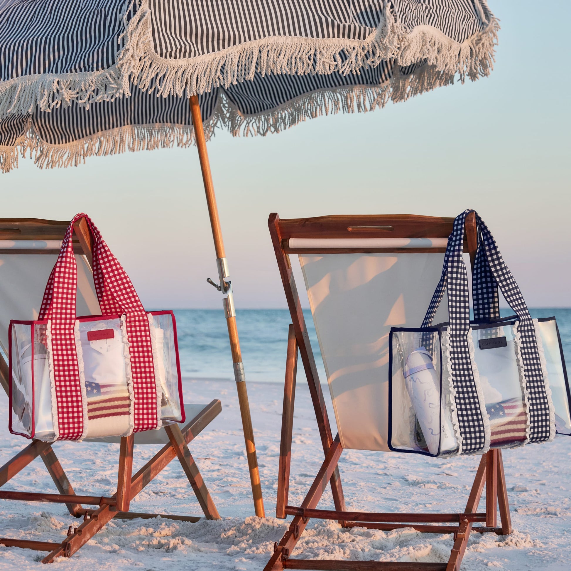 The Tote Duo - Navy Gingham & Cherry Gingham