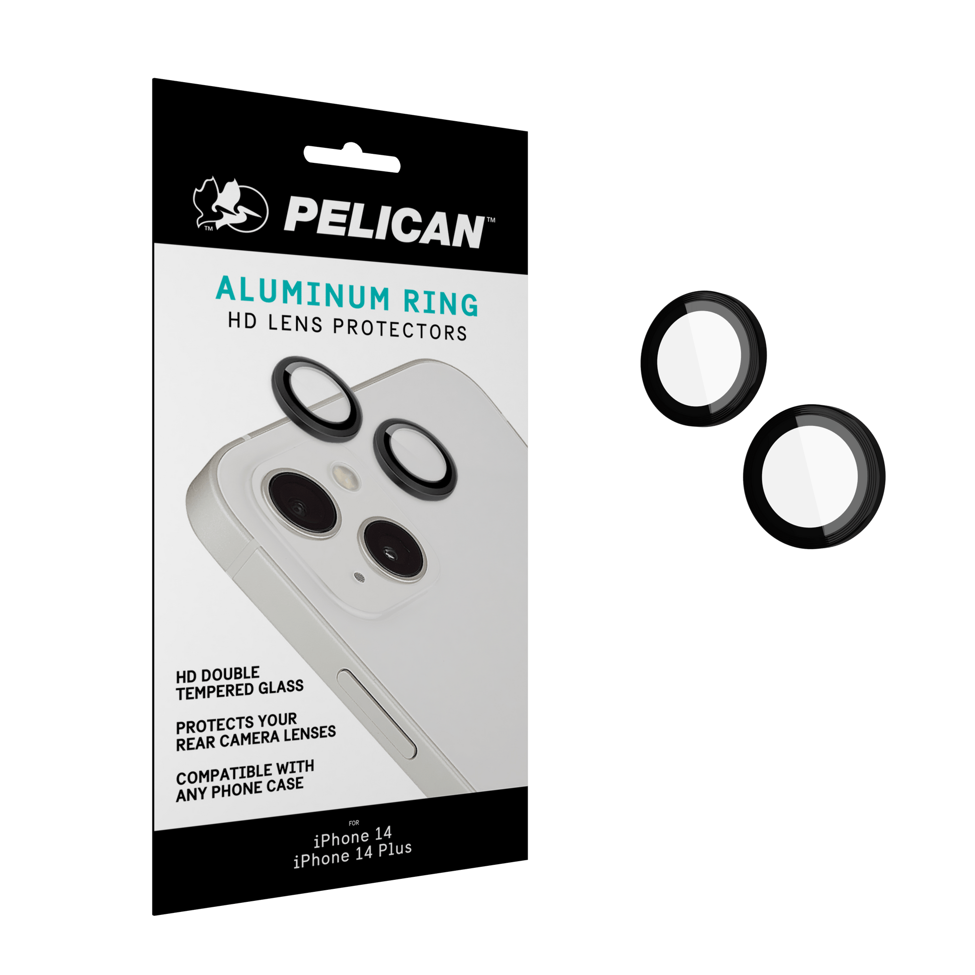 Pelican Camera Lens Protector (Black) - iPhone 14 / 14 Plus
