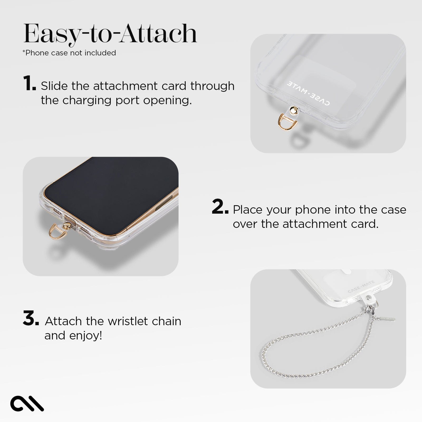 Dainty Silver Chain Phone Charm