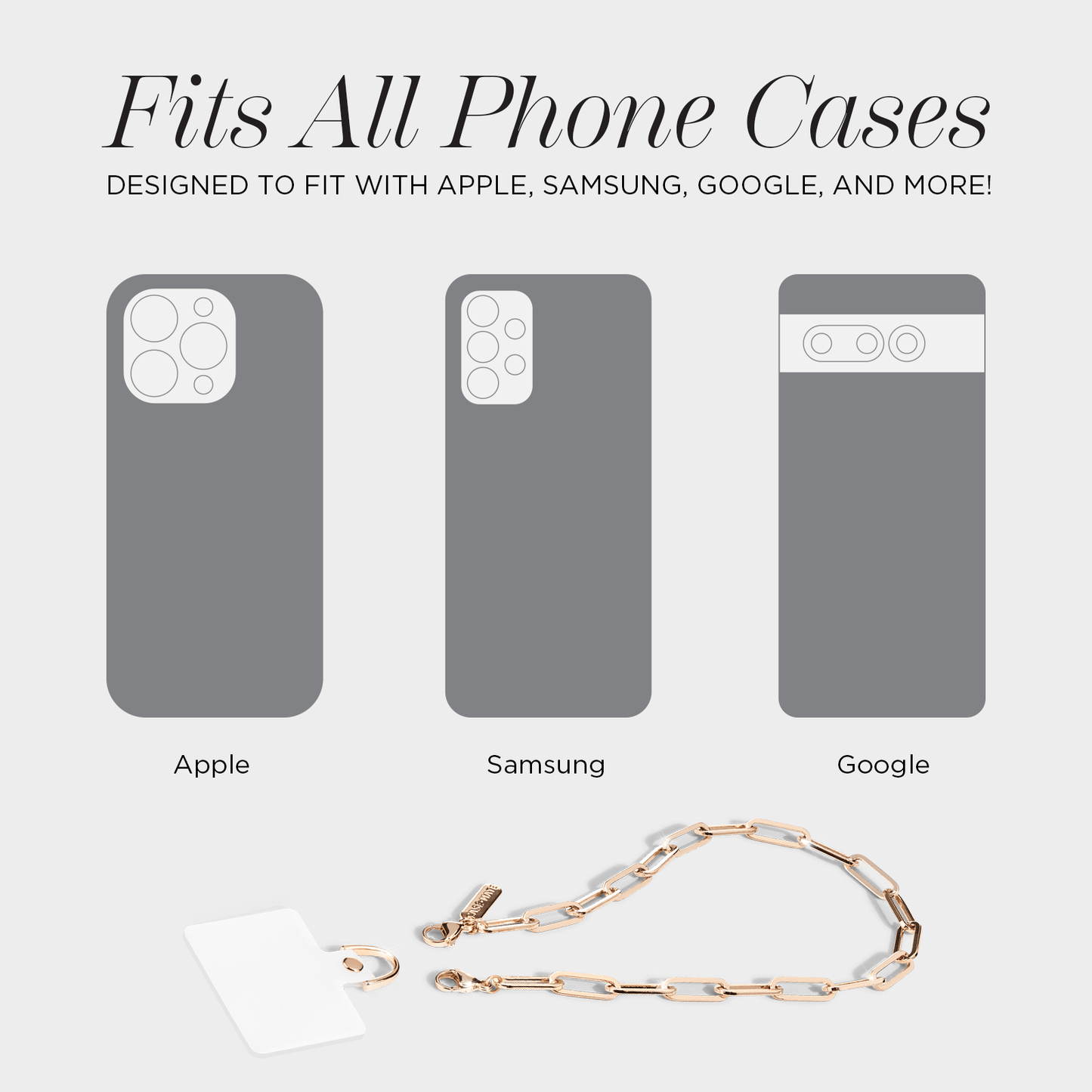 Dainty Silver Chain Phone Charm