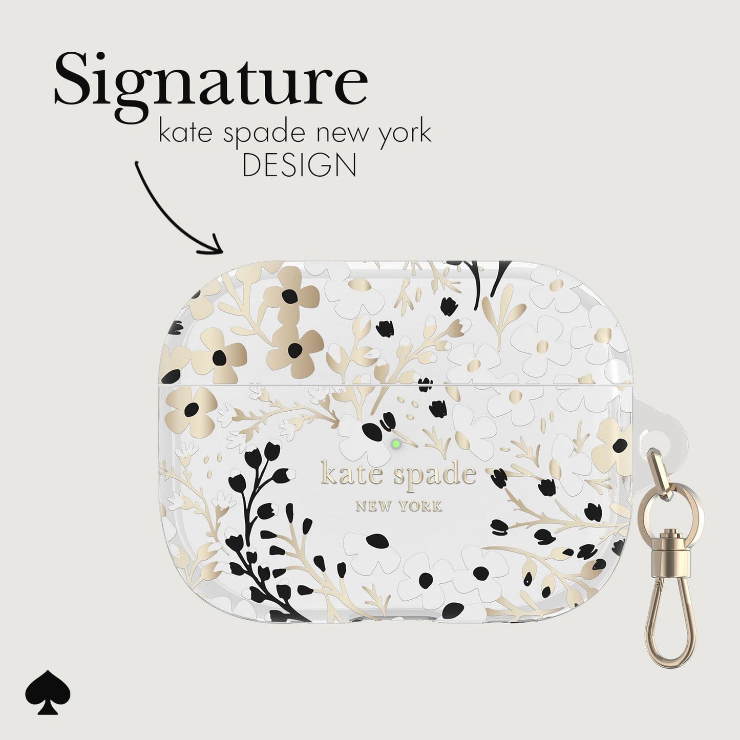 kate spade new york Multi Floral Black and White - AirPods Pro 1 & 2