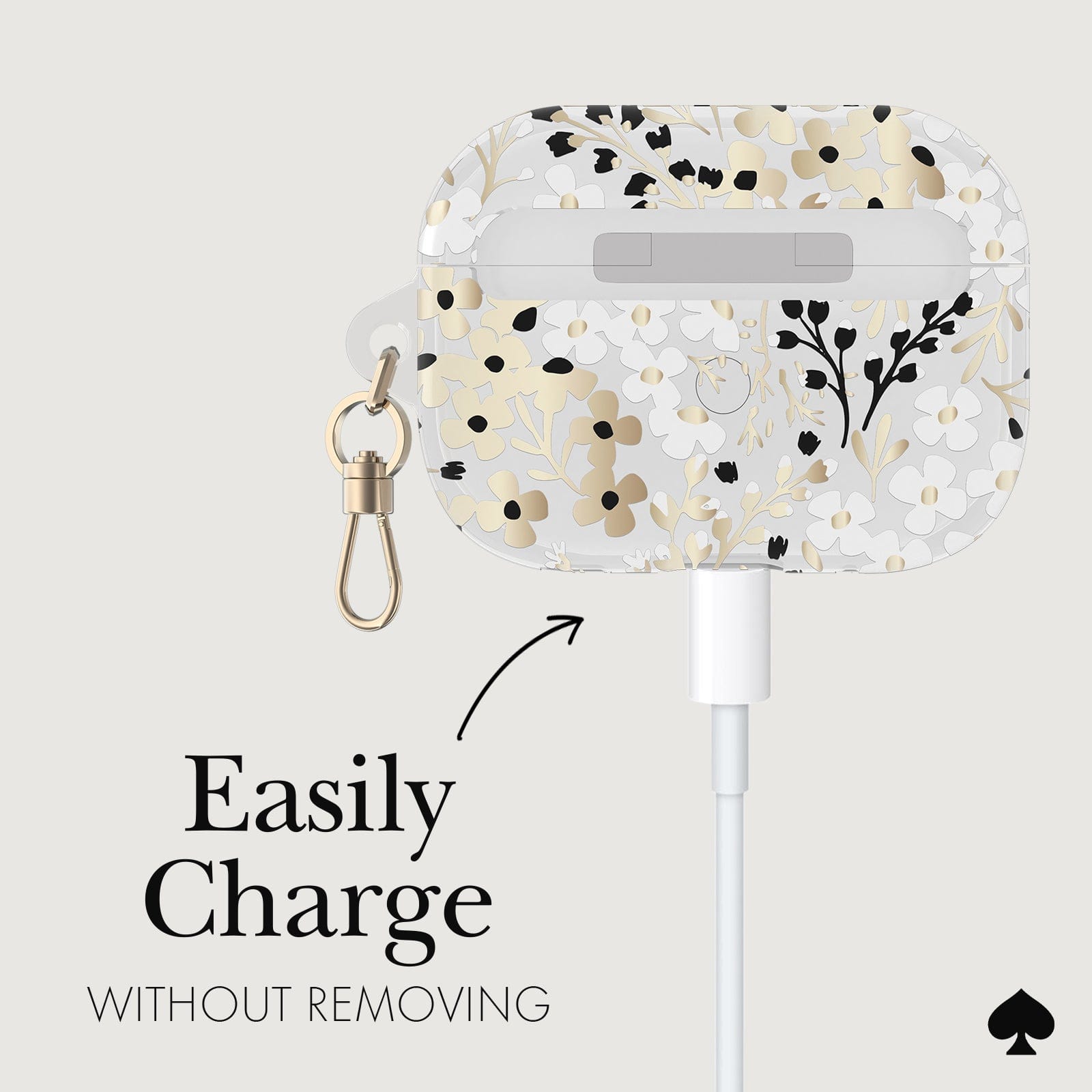 kate spade new york Multi Floral Black and White - AirPods Pro 1 & 2