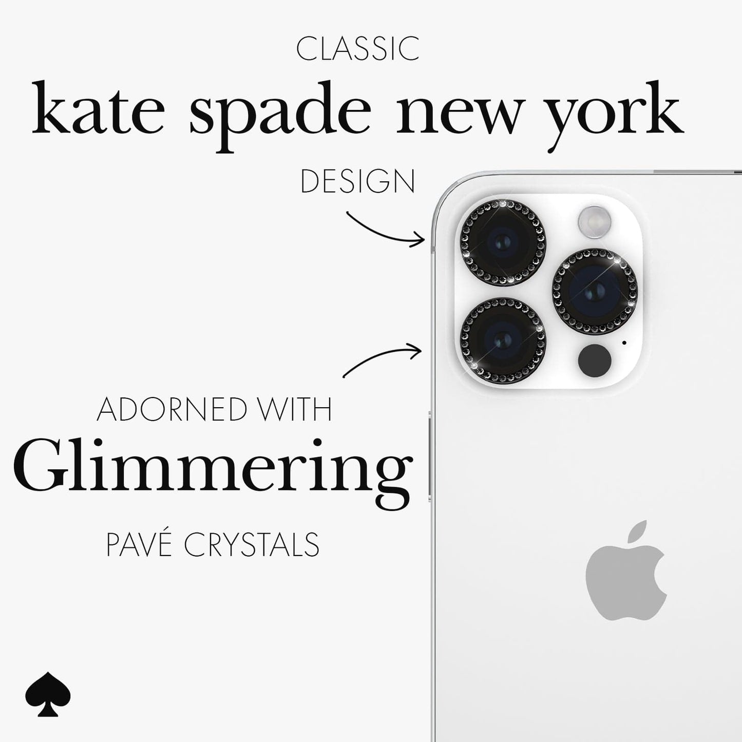 kate spade new york Camera Lens Protector Set in Stone Nightfall - iPhone 15 Pro / Pro Max