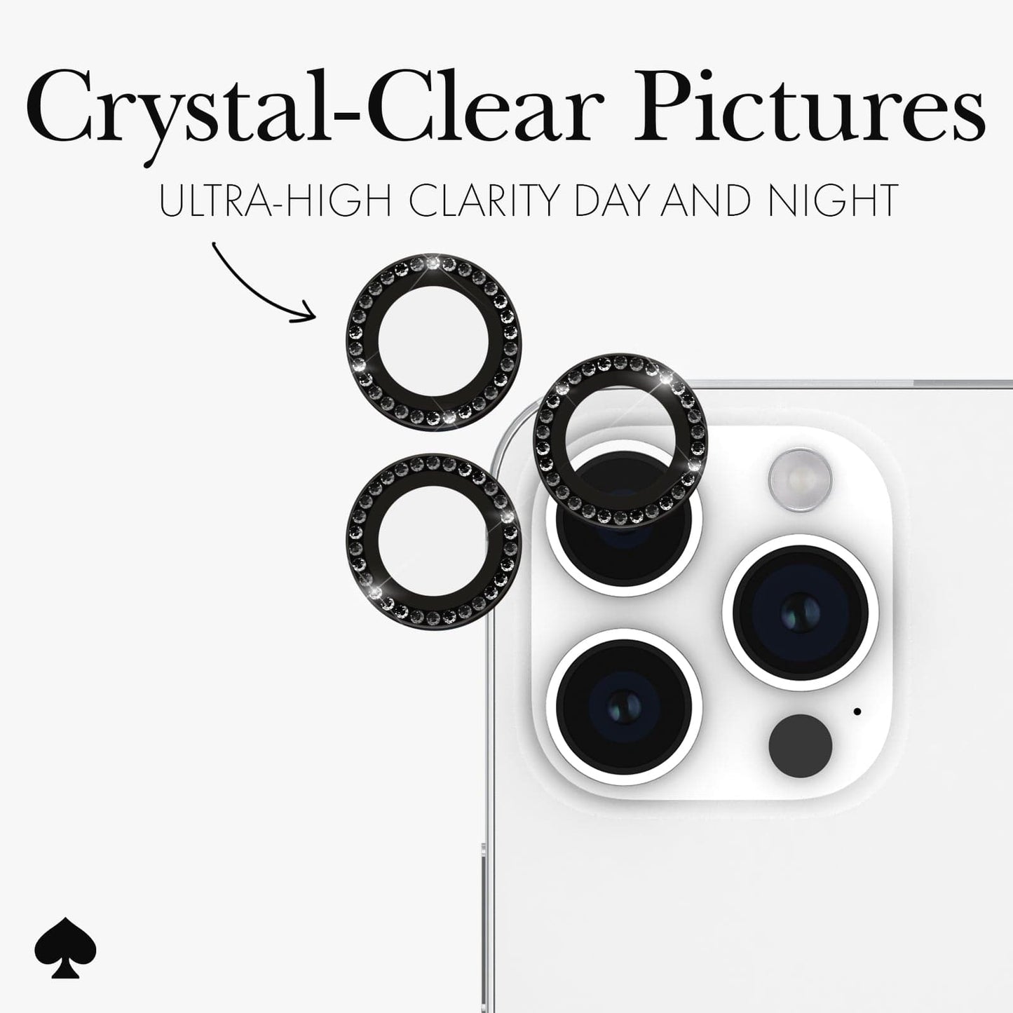 kate spade new york Camera Lens Protector Set in Stone Nightfall - iPhone 15 Pro / Pro Max