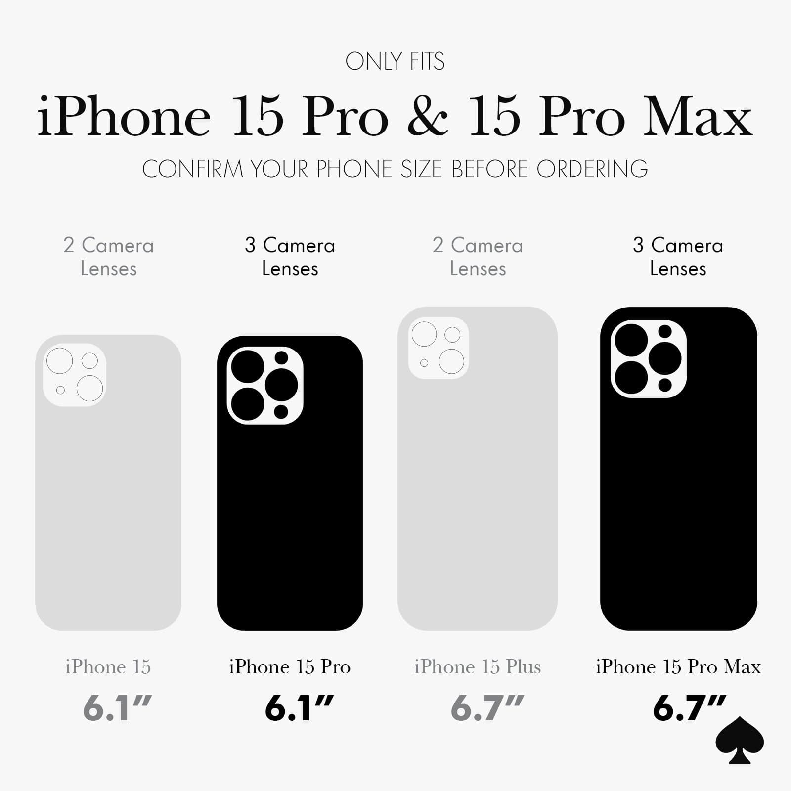 kate spade new york Camera Lens Protector Set in Stone Nightfall - iPhone 15 Pro / Pro Max