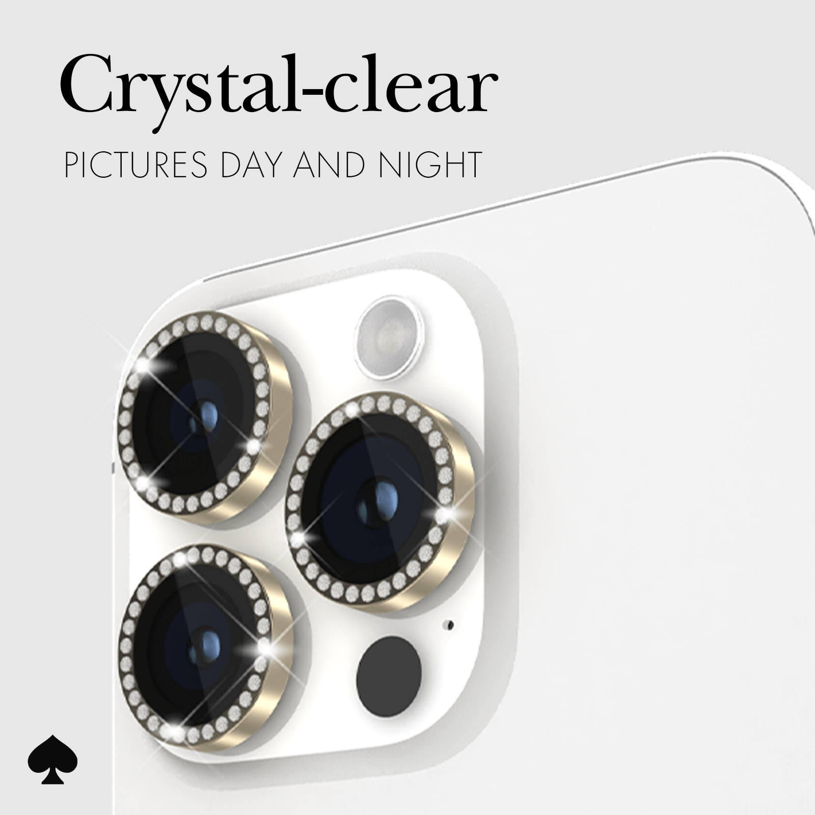 kate spade new york Camera Lens Protector Set in Stone Gold - iPhone 14 Pro / Pro Max