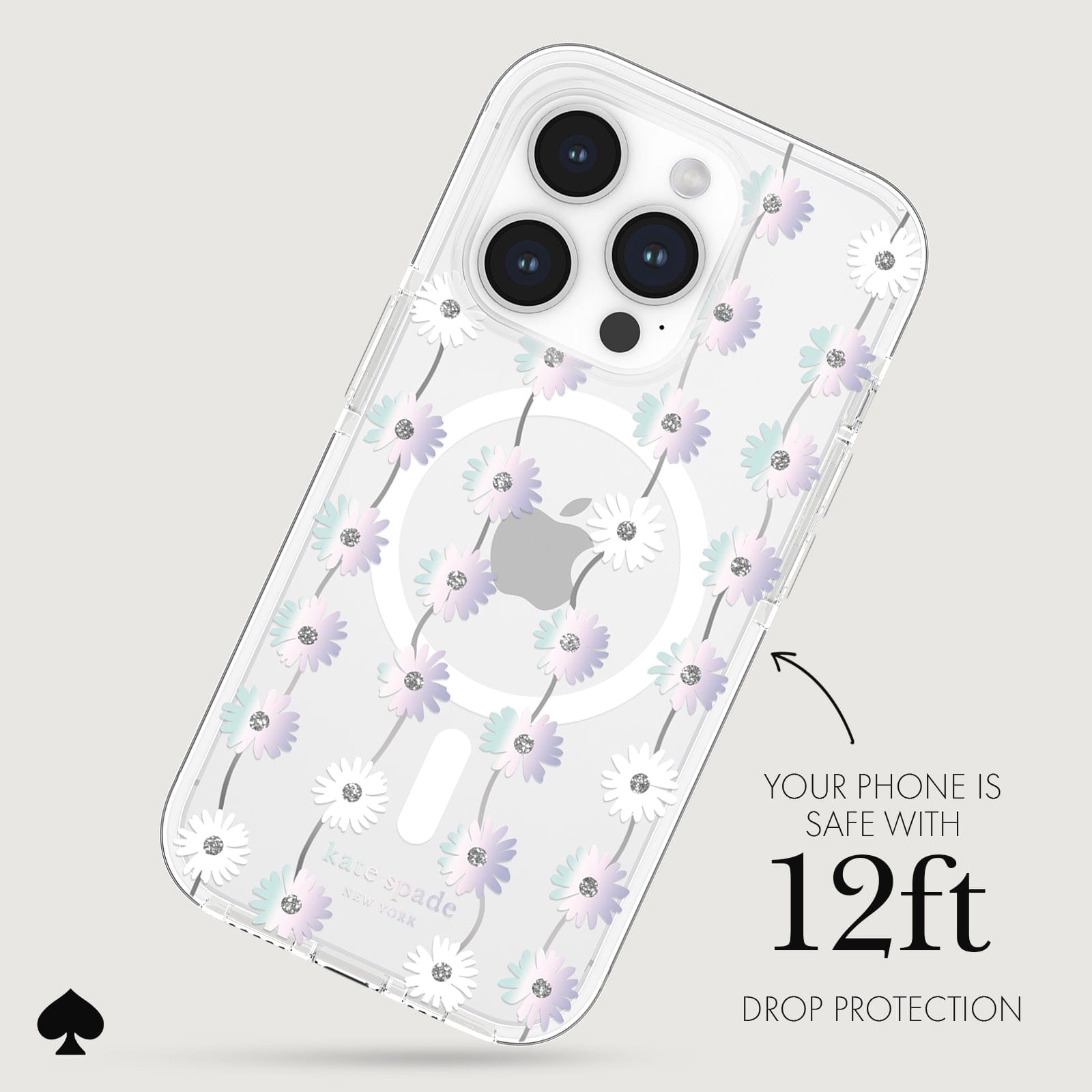 kate spade new york Tough Daisy Chain Iridescent MagSafe - iPhone 15 Pro