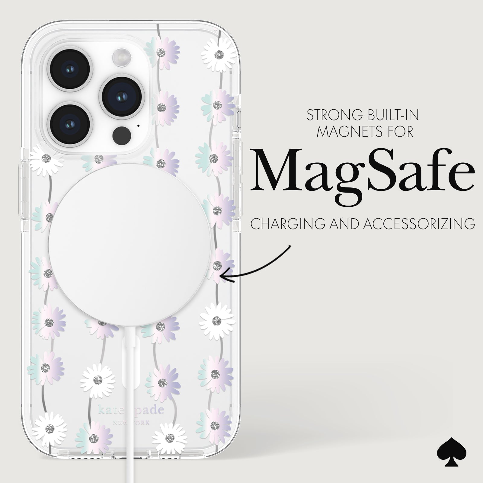 kate spade new york Tough Daisy Chain Iridescent MagSafe - iPhone 15 Pro