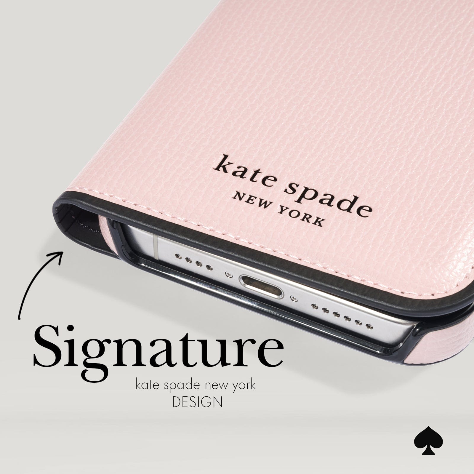 kate spade new york Wrap Folio Case Pale Vellum - iPhone 15 Pro Max