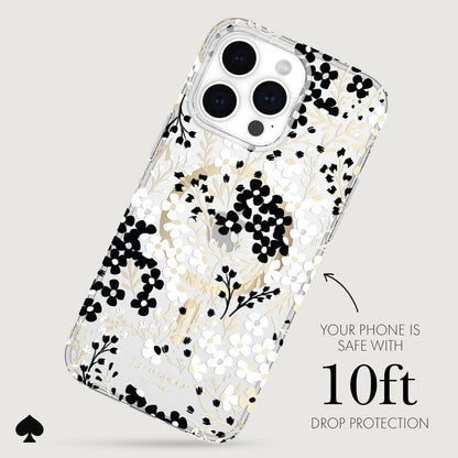 kate spade new york Multi Floral Black and White MagSafe - iPhone 14 Pro Max