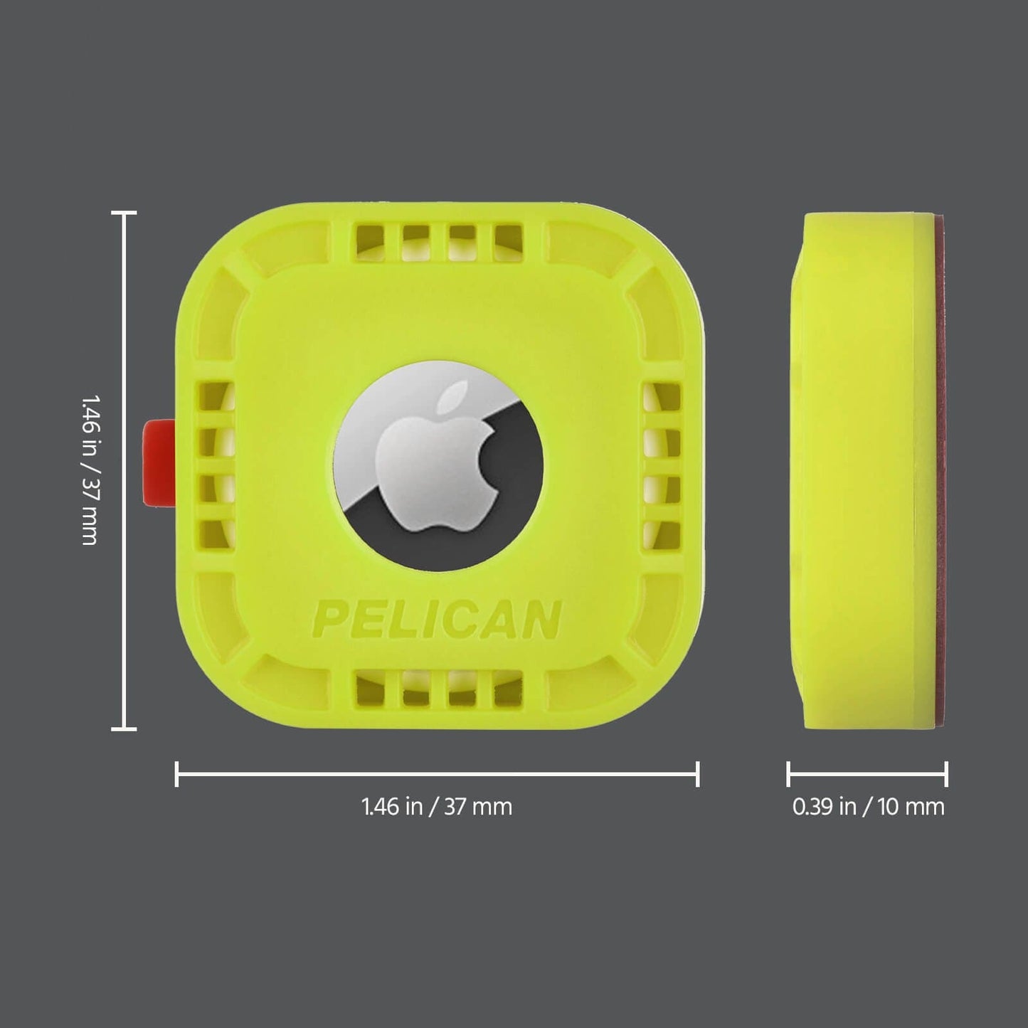 Pelican Protector AirTag Sticker Mount 4 Pack (Hi Vis Yellow) - AirTag Case
