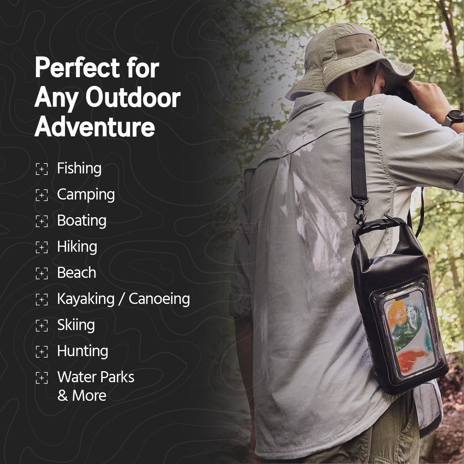 Pelican Marine Waterproof 2L Dry Bag (Hunter Camo) - Phone Pouch