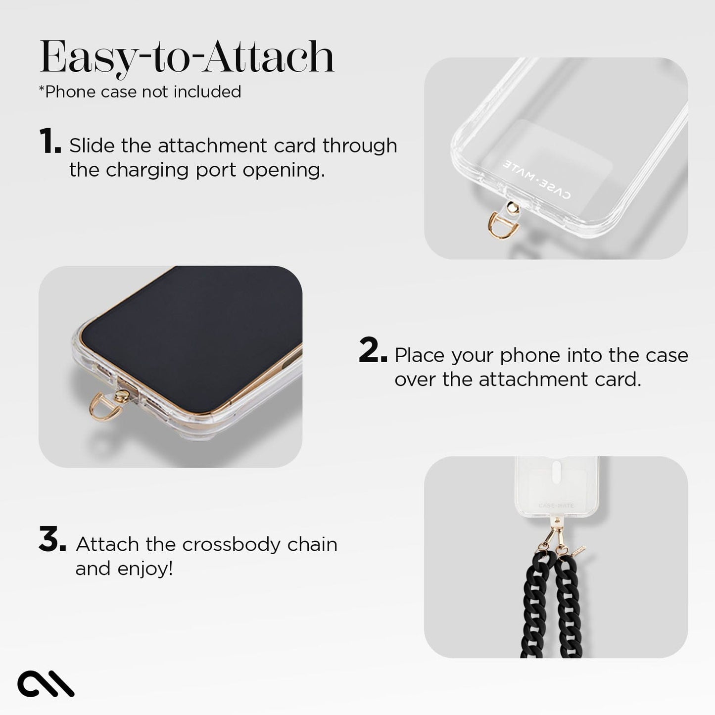 Black Chain Phone Crossbody