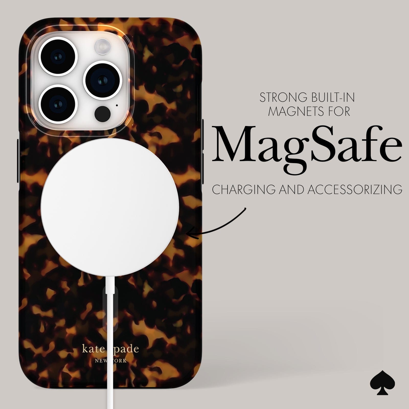 kate spade new york Tortoise MagSafe - iPhone 15 Pro