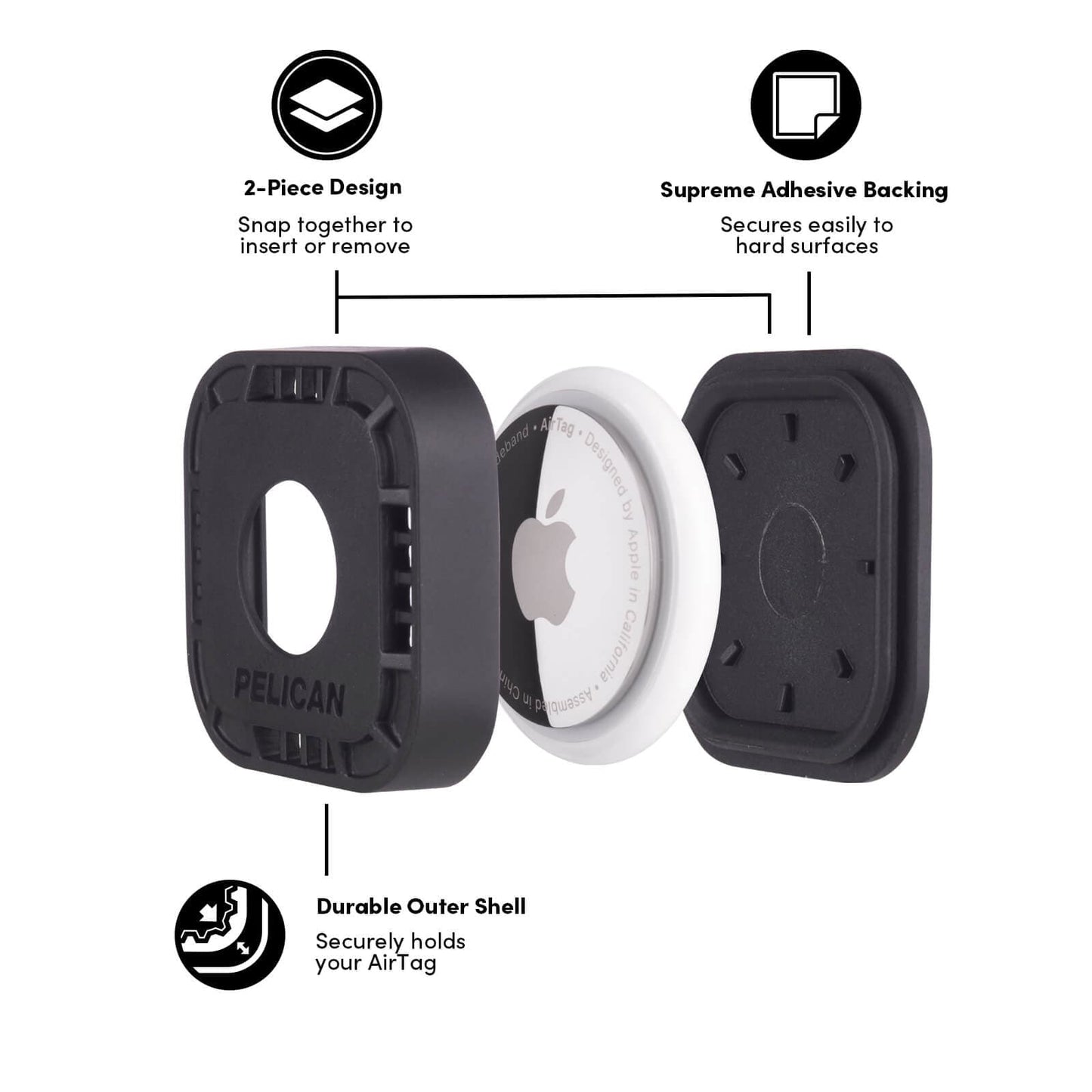 Pelican Protector AirTag Sticker Mount (Hi Vis Yellow) - AirTag Case