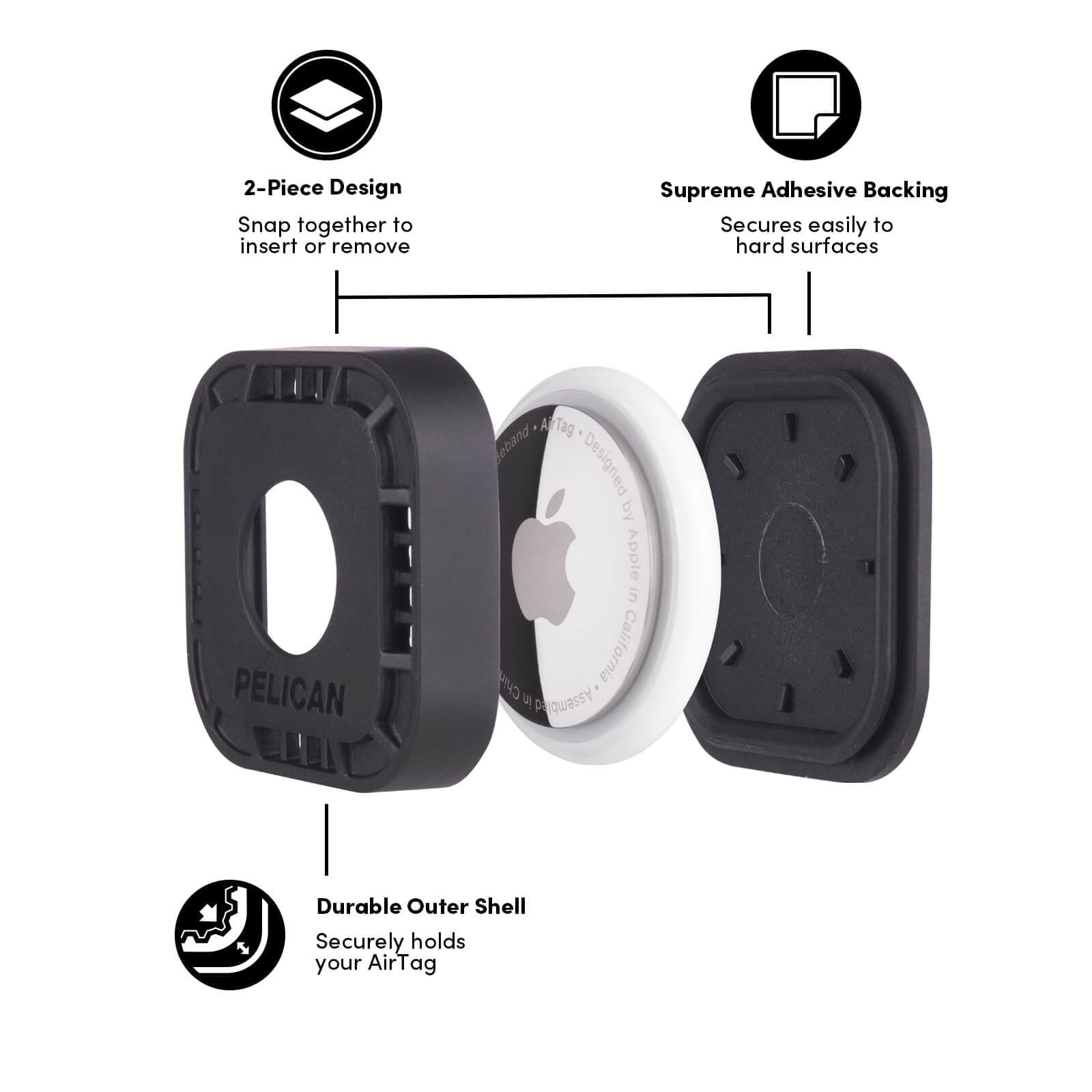 Pelican Protector AirTag Sticker Mount (Hi Vis Yellow) - AirTag Case