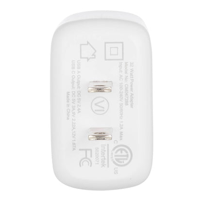 FUEL 32W Dual USB C/A Wall Charger - White