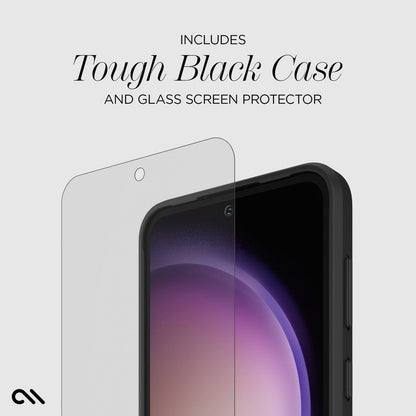 Tough Black Case + Screen Protector - Galaxy S23 FE