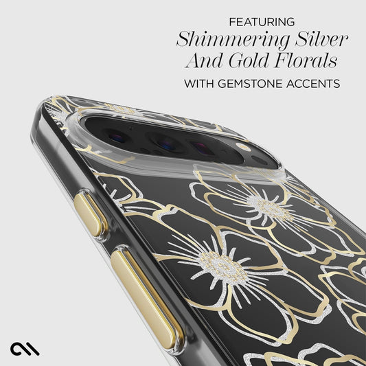 Floral Gems (Gold) - Pixel 9 Pro XL