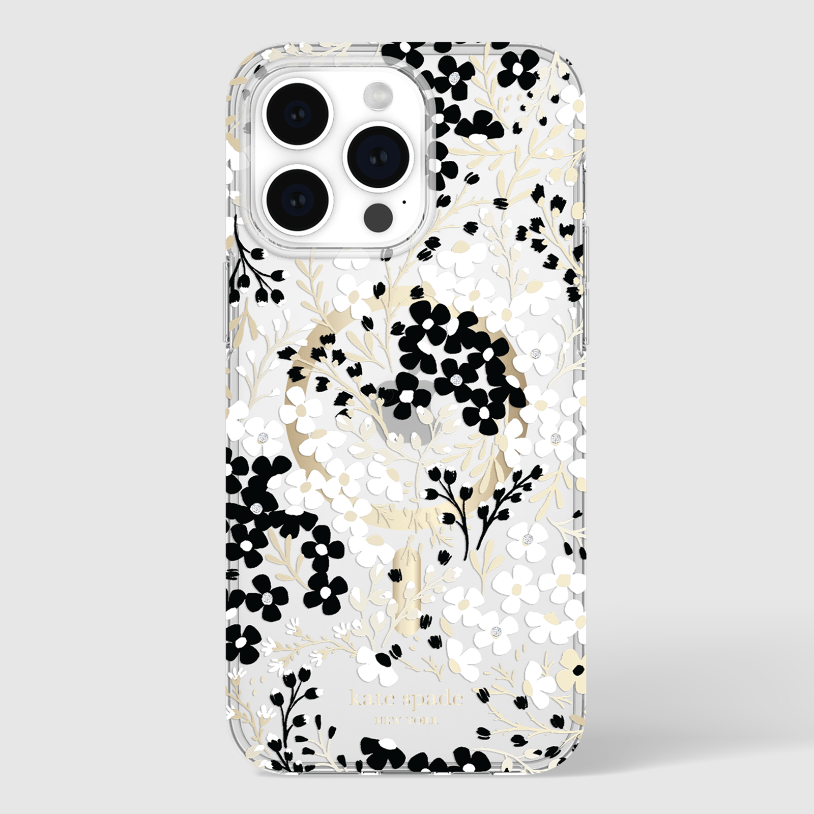 kate spade new york Multi Floral Black and White MagSafe - iPhone 15 Pro Max
