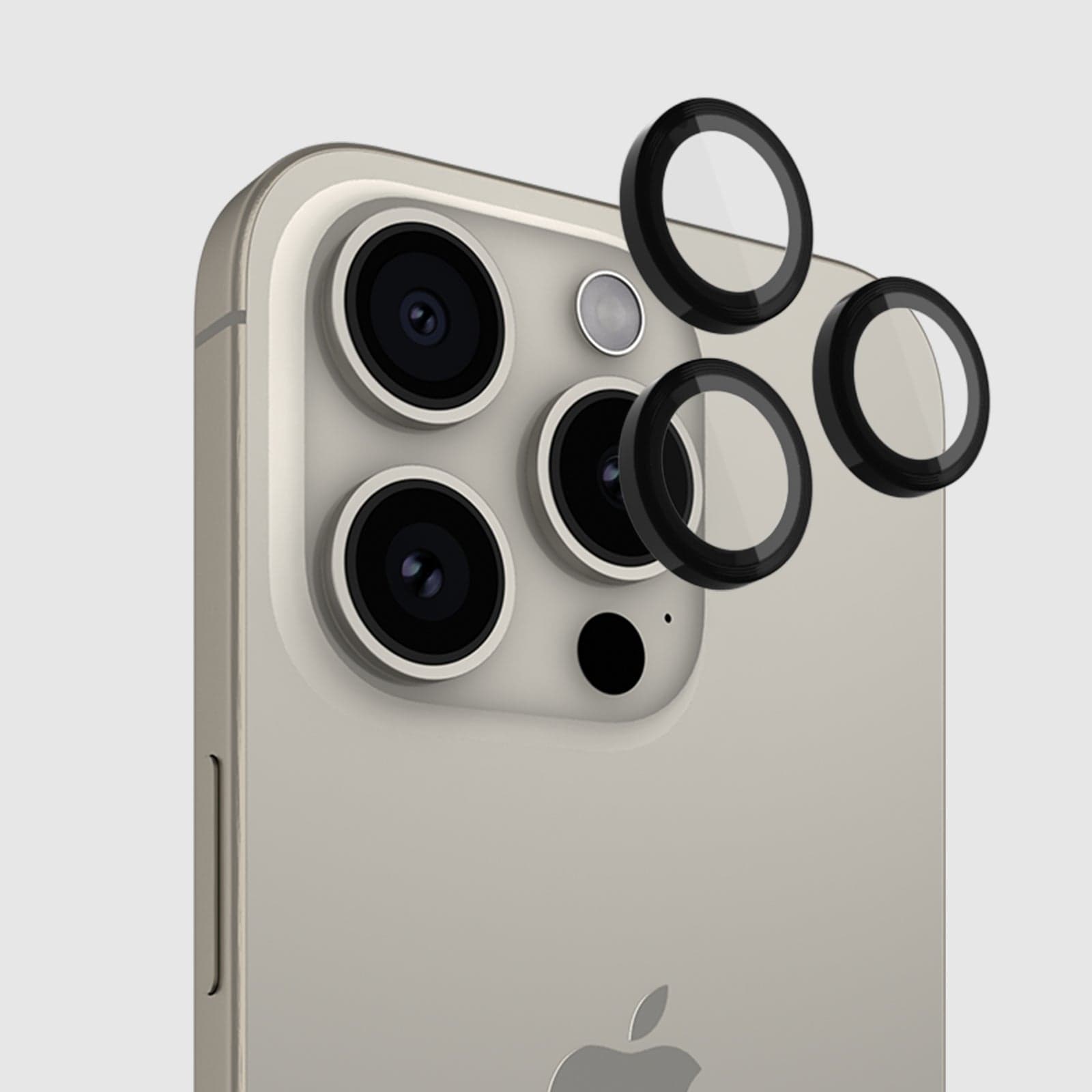 Camera Lens Protector Black - iPhone 15 Pro / 15 Pro Max