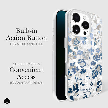 kate spade new york Flowerbed Blue MagSafe - iPhone 16 Pro