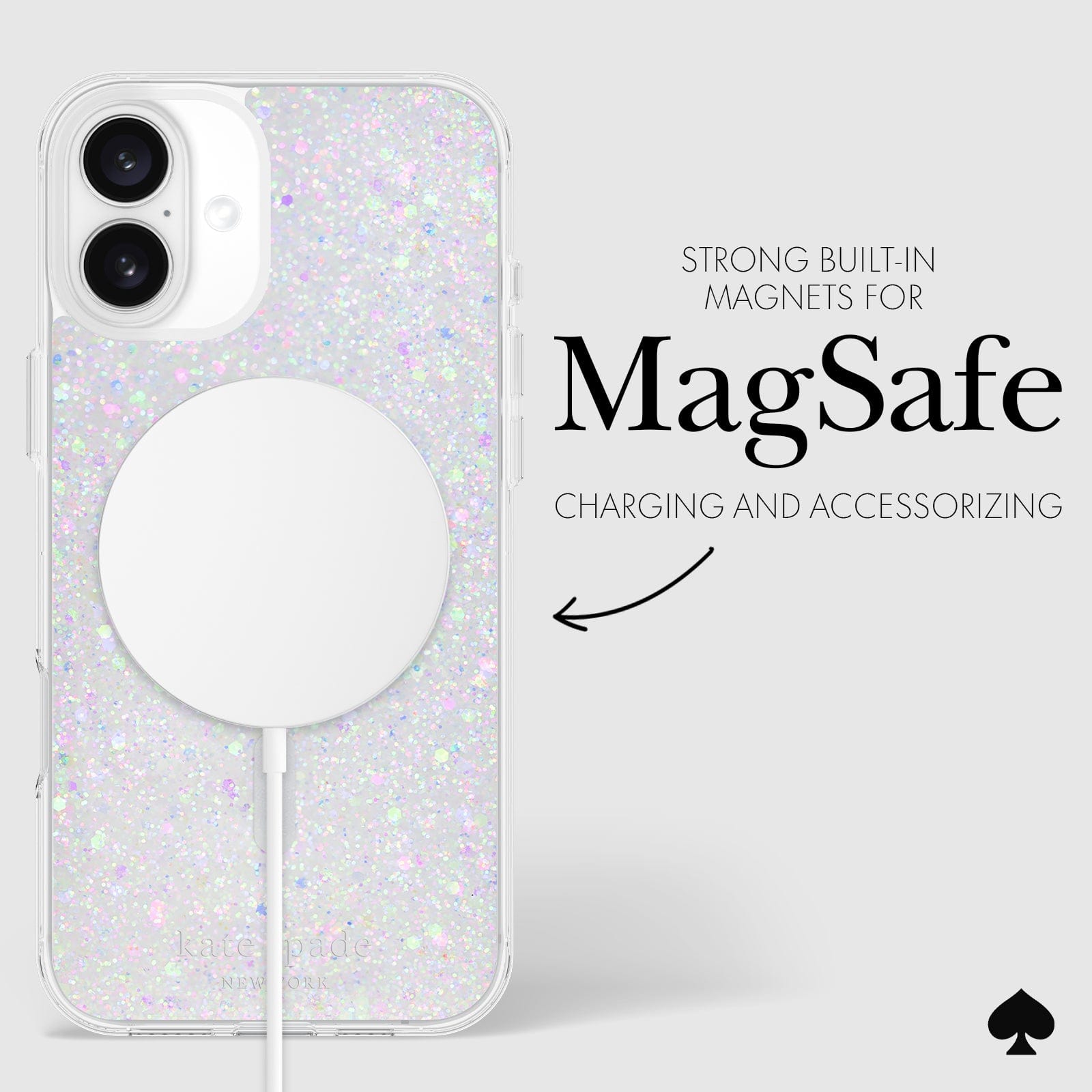kate spade new york Chunky Glitter MagSafe - iPhone 16 Plus