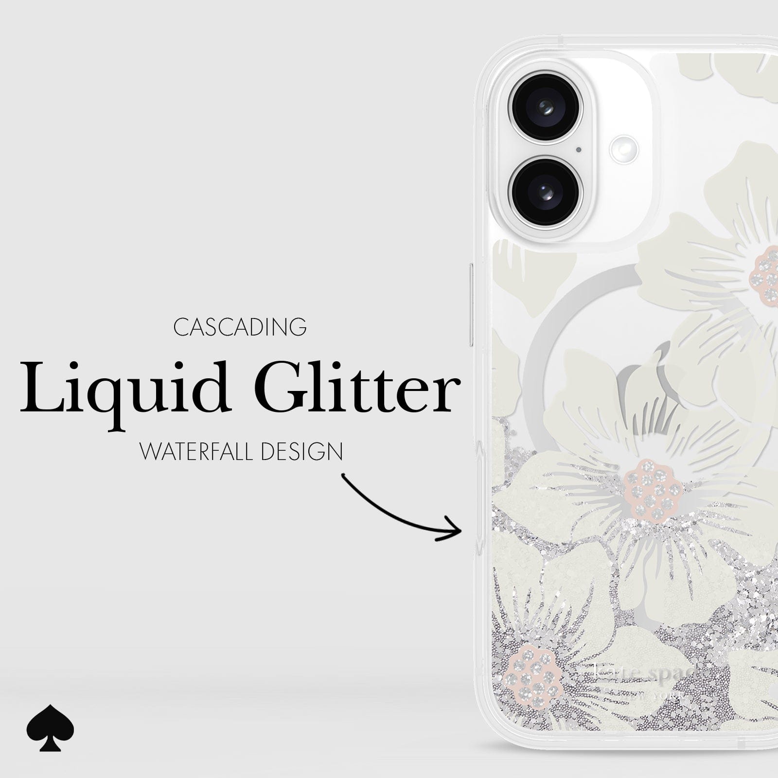 kate spade new york Liquid Glitter Hollyhock MagSafe - iPhone 16
