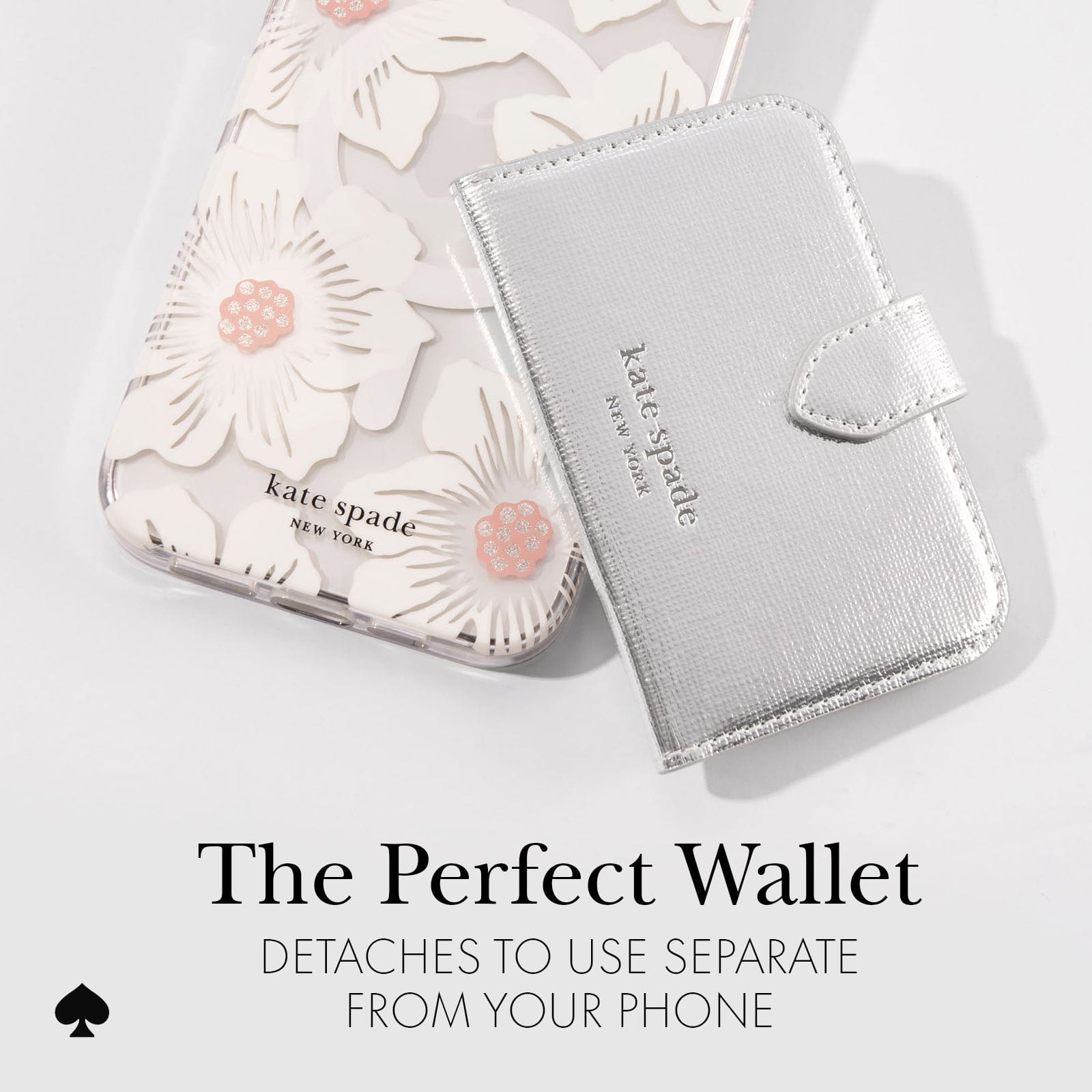 kate spade new york Metallic Silver Morgan MagSafe Wallet
