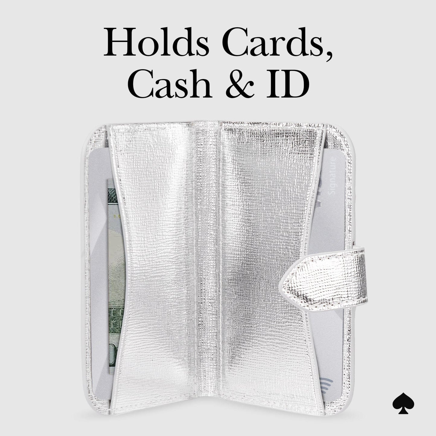 kate spade new york Metallic Silver Morgan MagSafe Wallet
