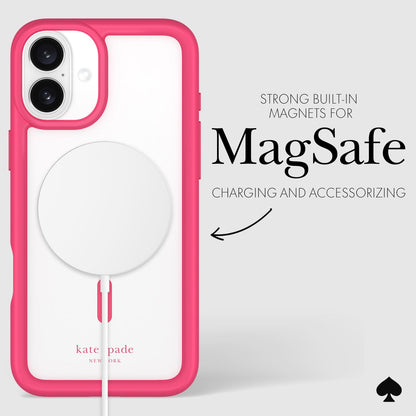 kate spade new york Ultra Protective Pom Pom Pink MagSafe - iPhone 16 Plus