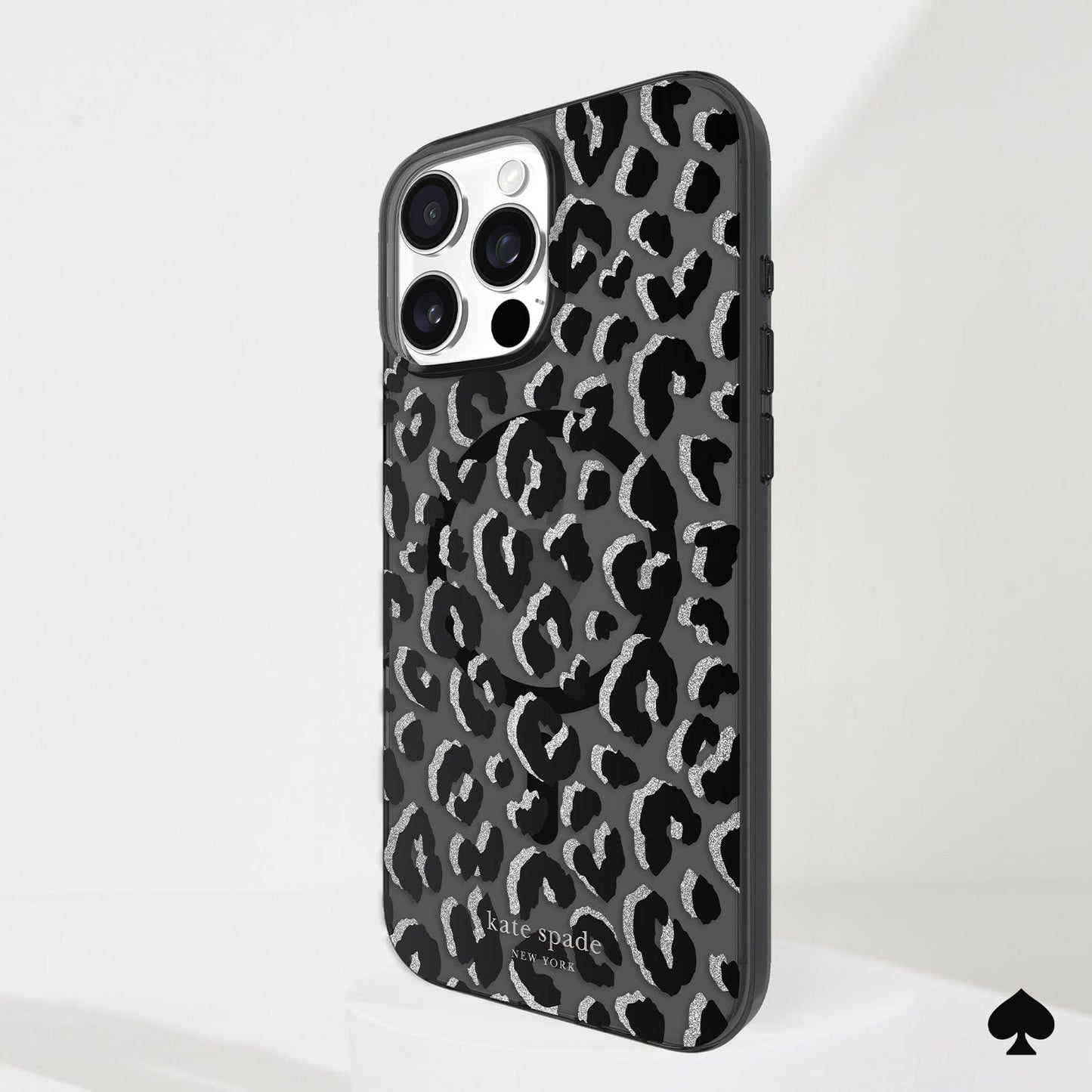 kate spade new york Black City Leopard MagSafe - iPhone 16 Pro Max
