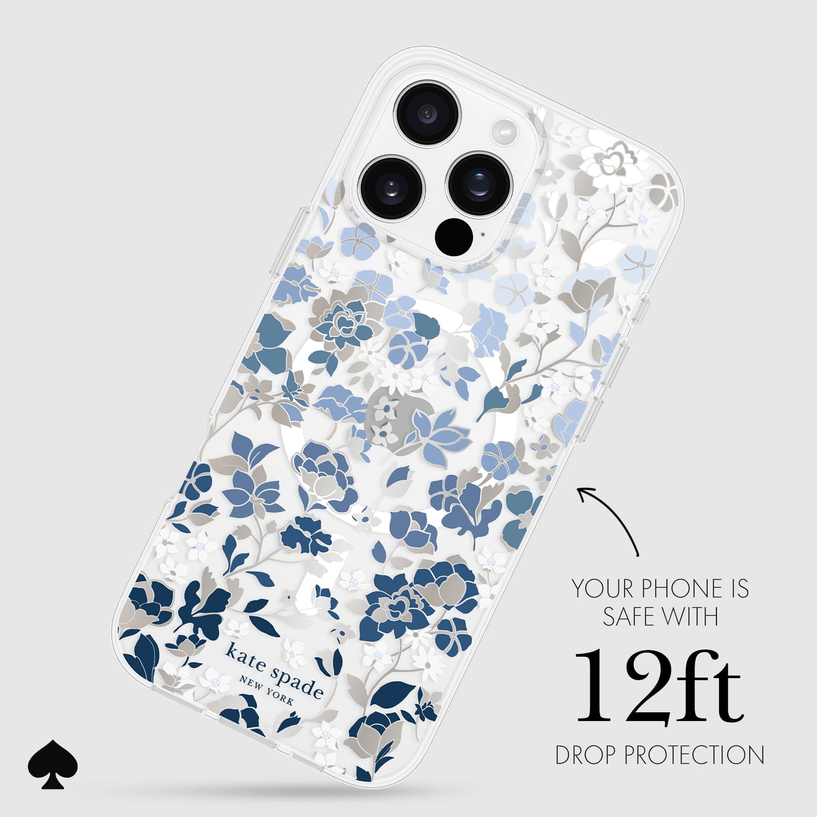 kate spade new york Flowerbed Blue MagSafe - iPhone 16 Pro Max