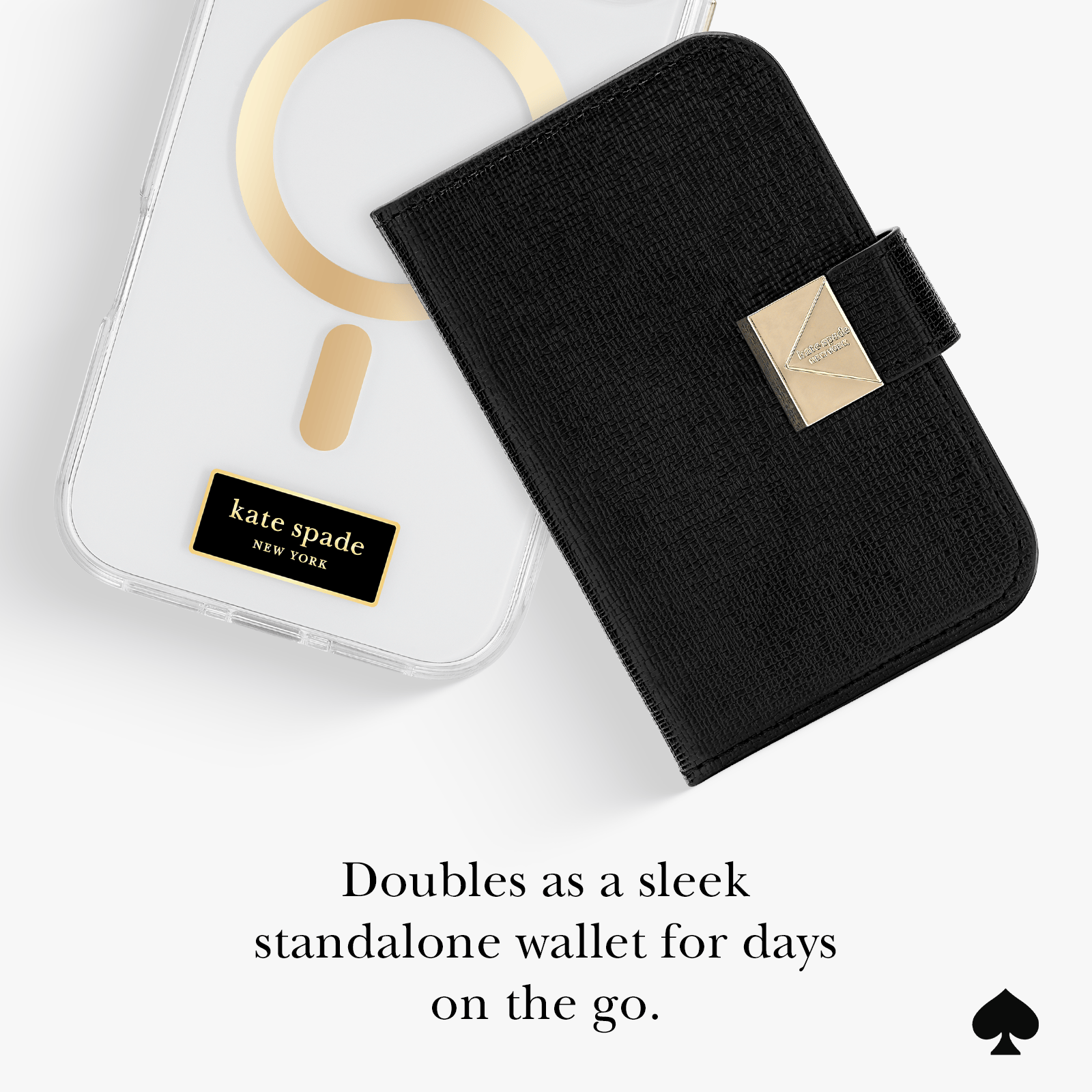 kate spade new york Black Deco MagSafe Wallet