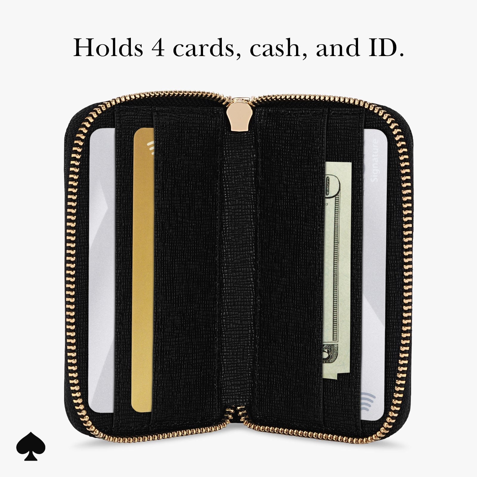 kate spade new york Midnight Black Devin Zip MagSafe Wallet