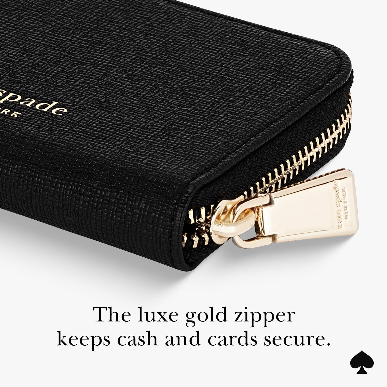 kate spade new york Midnight Black Devin Zip MagSafe Wallet