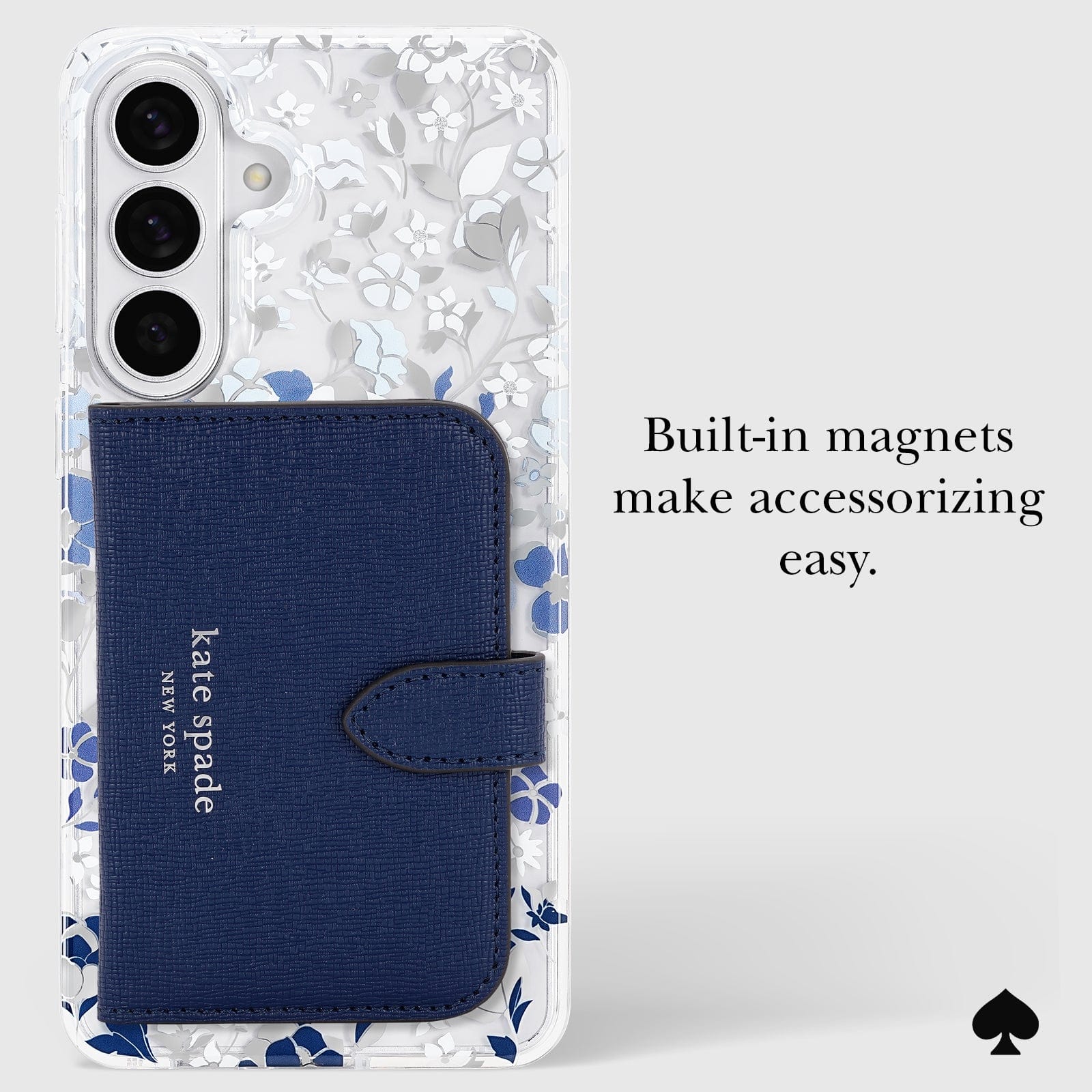 kate spade new york Flowerbed Blue with Magnet - Galaxy S26+