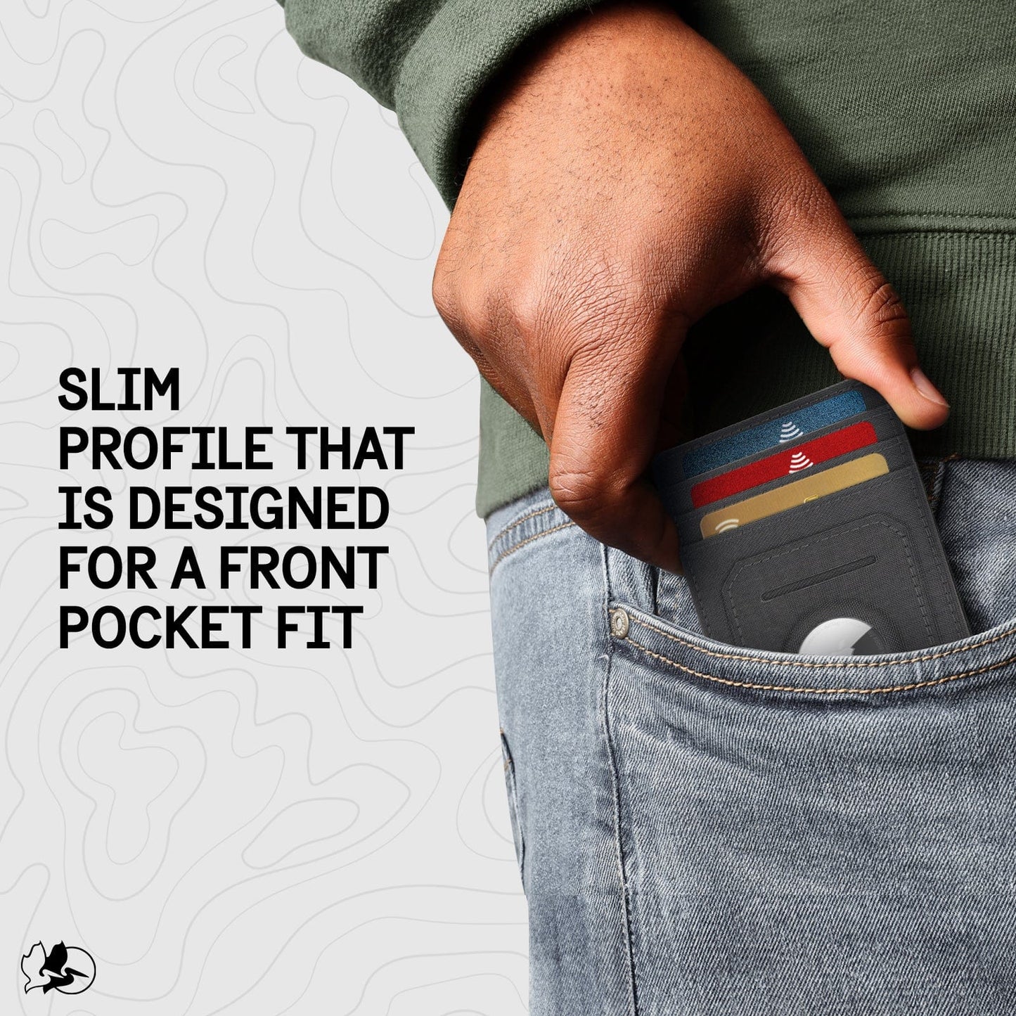 Pelican Charcoal Aegis AirTag RFID Wallet