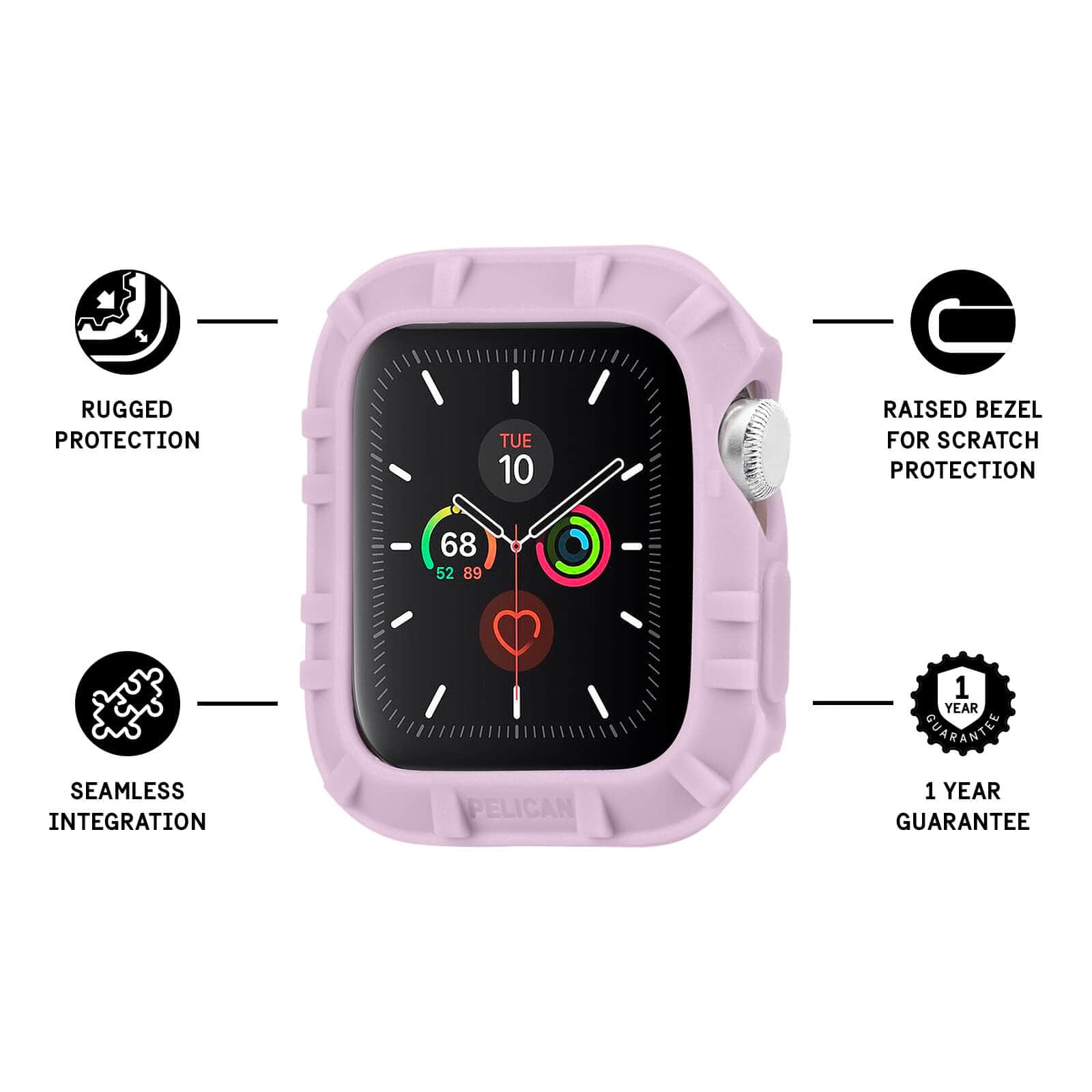Pelican Protector Bumper (Mauve Purple) - Apple Watch 42-44mm