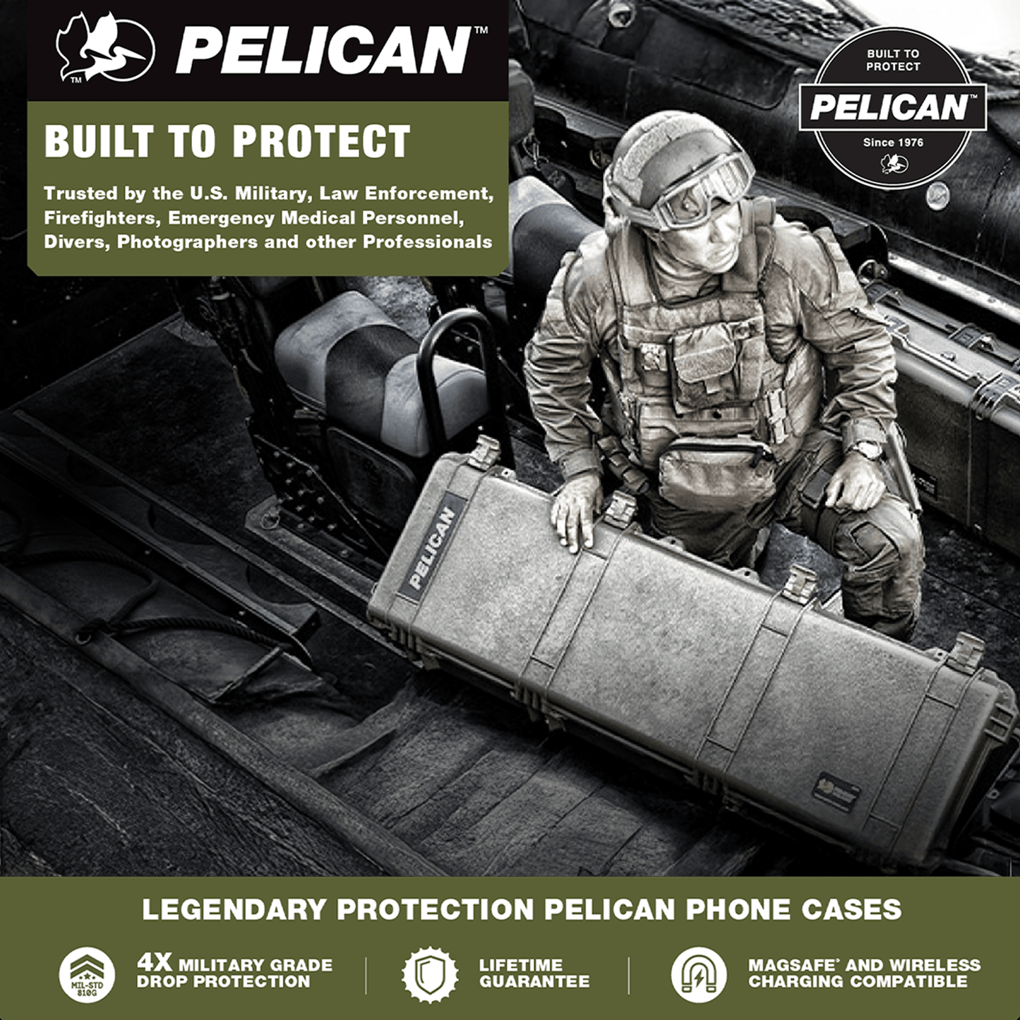 Pelican Voyager Black with Holster and Magnet - Galaxy S26 Ultra