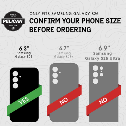 Pelican Voyager Black with Holster and Magnet - Galaxy S26