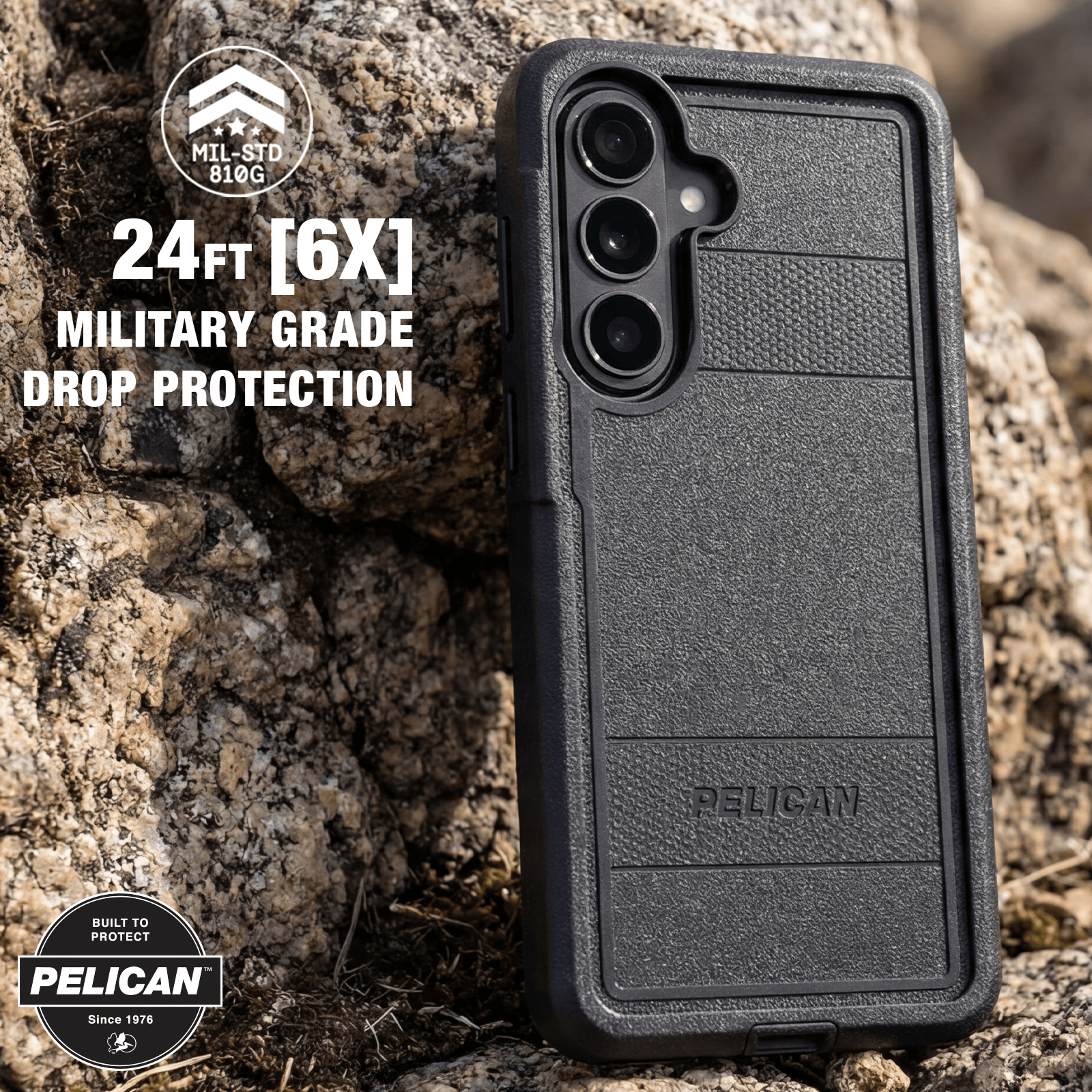 Pelican Voyager Black with Holster and Magnet - Galaxy S26