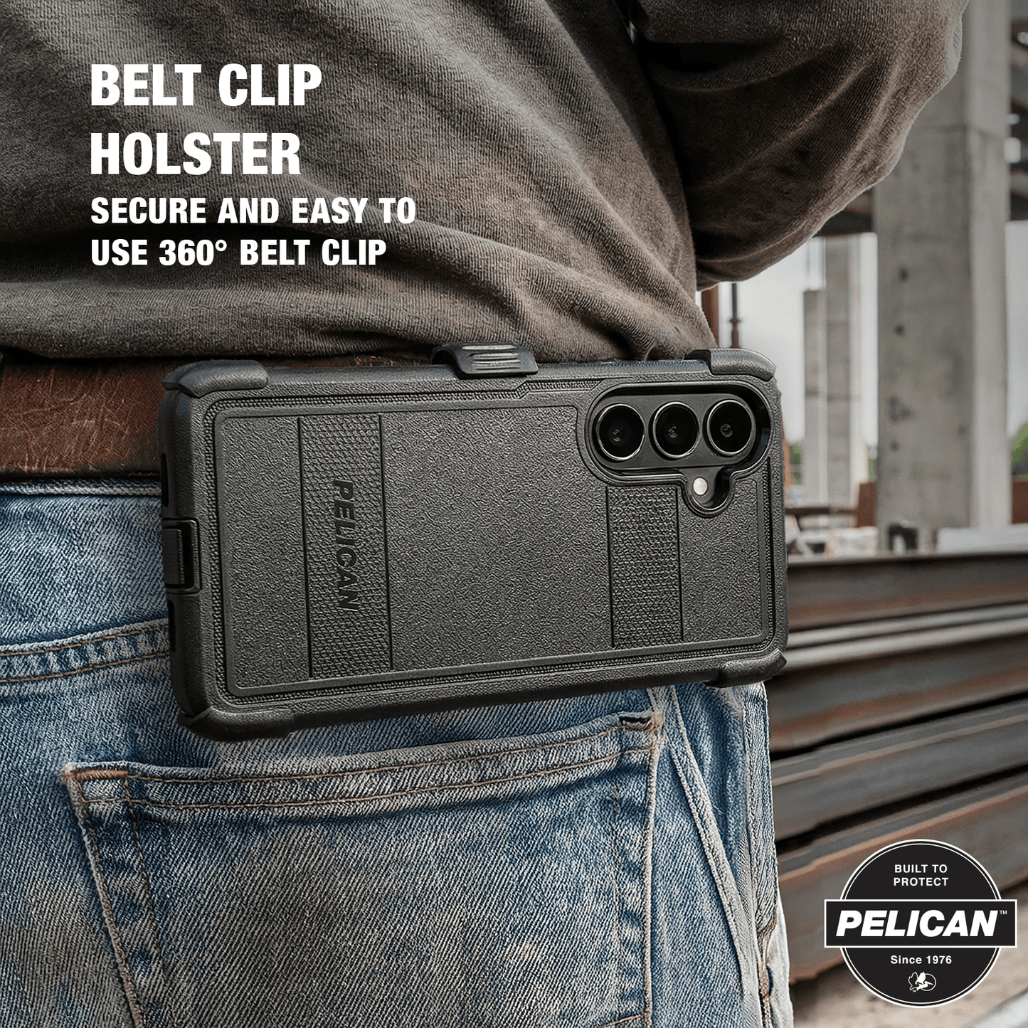 Pelican Voyager Black with Holster and Magnet - Galaxy S26