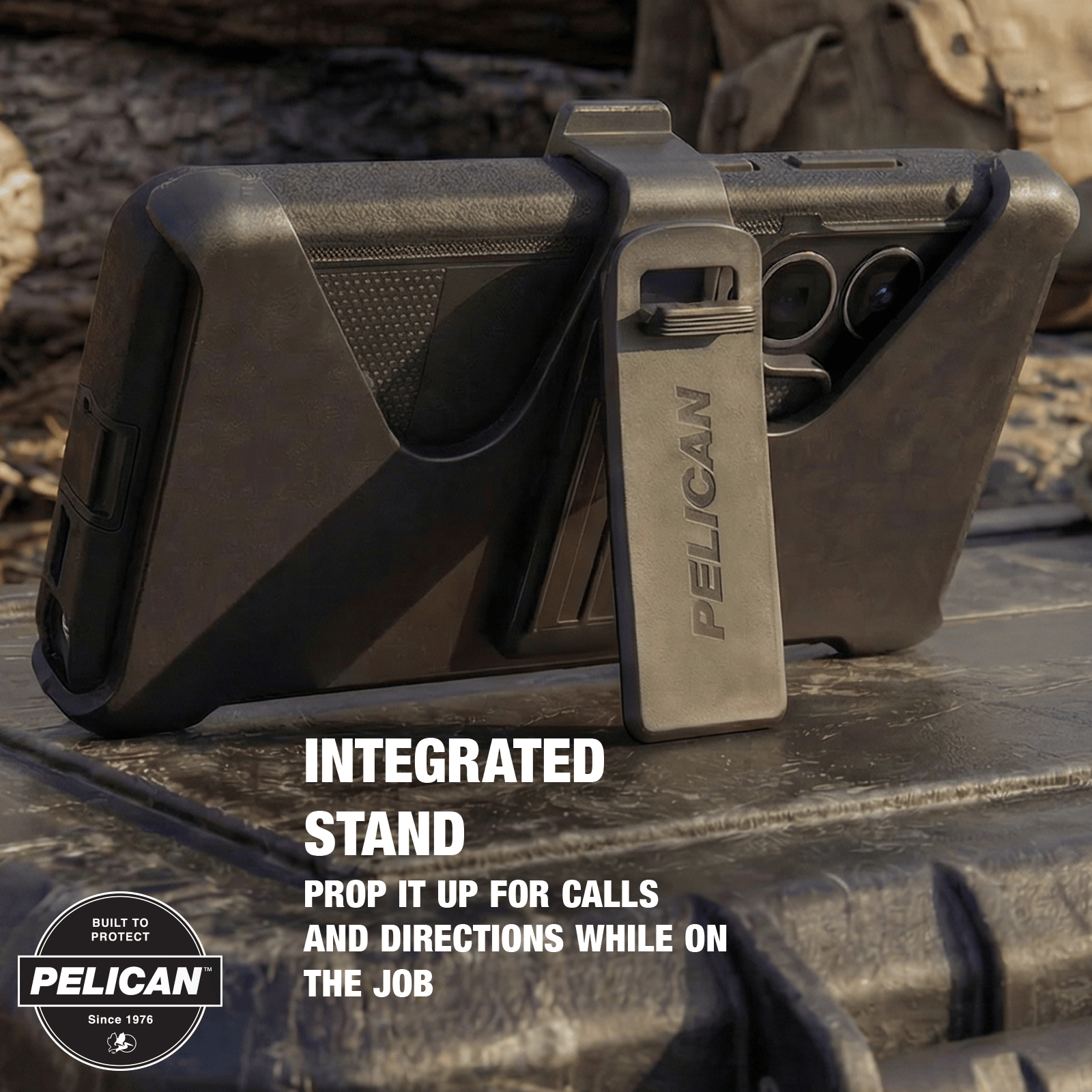 Pelican Voyager Black with Holster and Magnet - Galaxy S26+