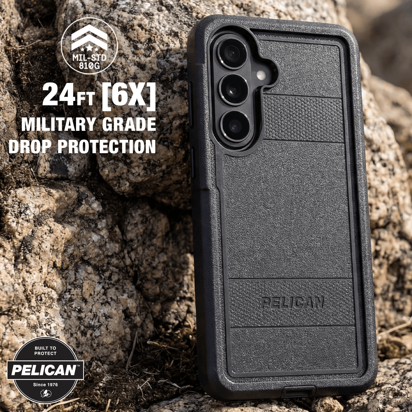 Pelican Voyager Black with Holster and Magnet - Galaxy S26+