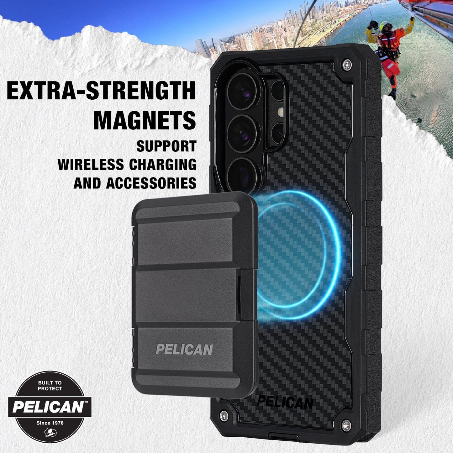 Pelican Shield Carbon with Holster and Magnet - Galaxy S26 Ultra
