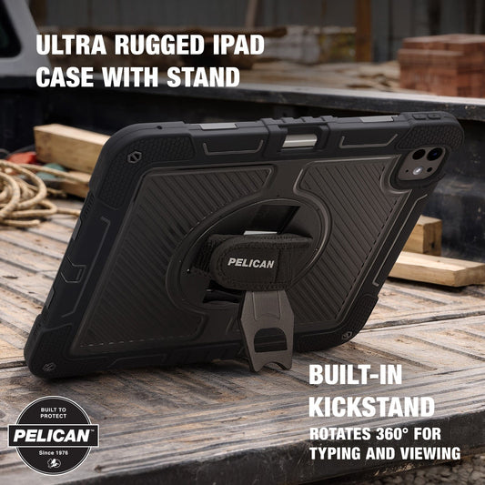 Pelican Voyager Black with Stand  - iPad Pro 11" (M5/M4)