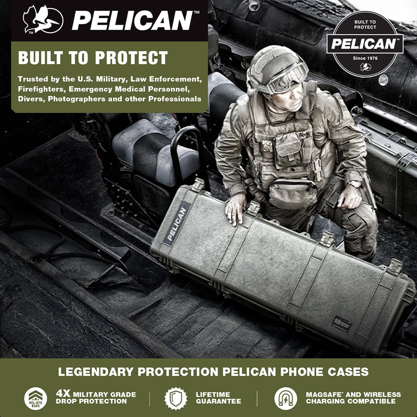 Pelican Voyager Black with Stand  - iPad Pro 13" (M5/M4)