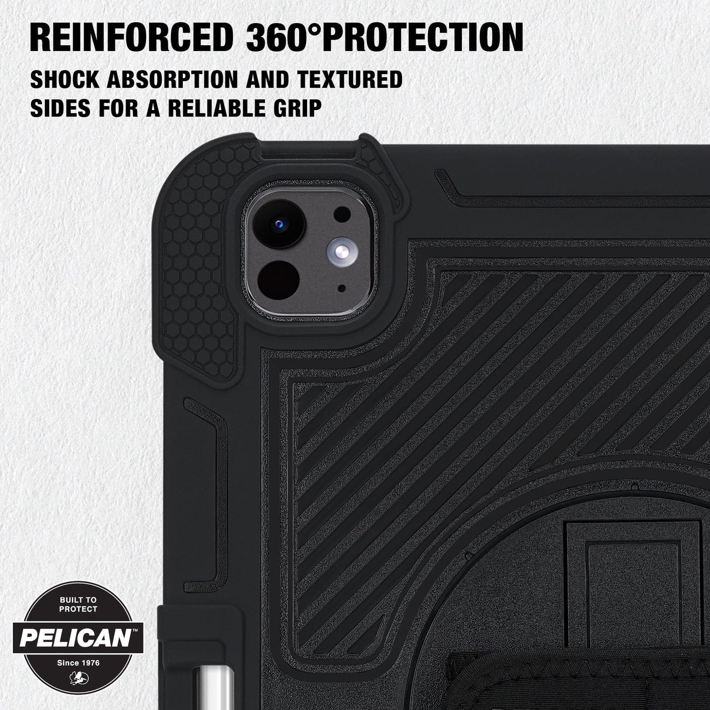 Pelican Voyager Black with Stand  - iPad Pro 13" (M5/M4)