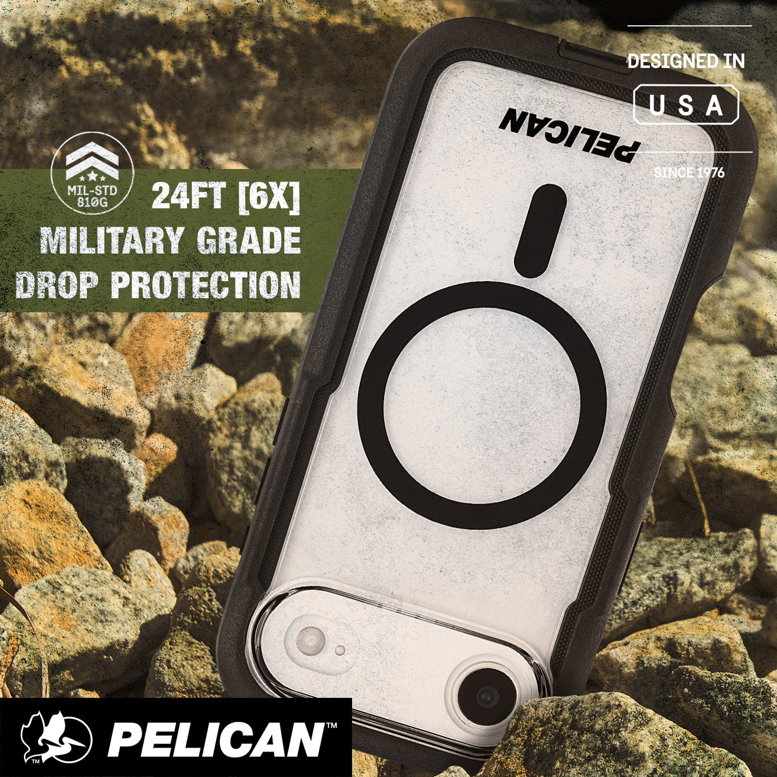 Pelican Voyager Clear/ Black MagSafe - iPhone Air